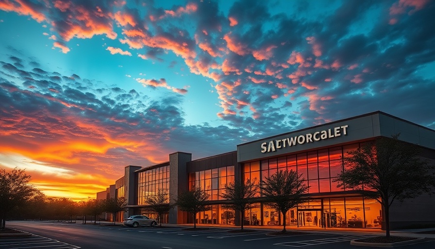 Vibrant Austin commercial lease properties at sunset with signage
