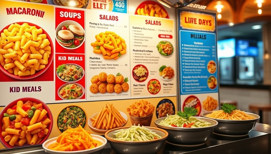 Vibrant restaurant menu display highlighting dish variety and prices.