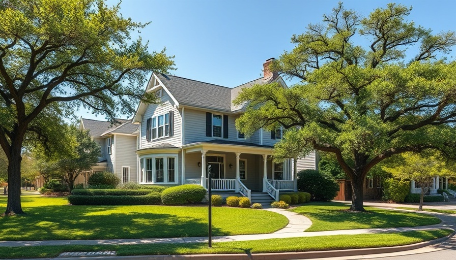 Charming Austin suburban house with classic architecture under clear sky.