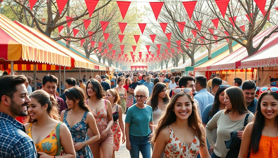Colorful festival scene representing Spring Texas local events.