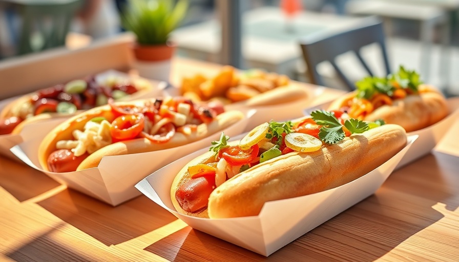 Gourmet hot dogs in Houston restaurant before closures.