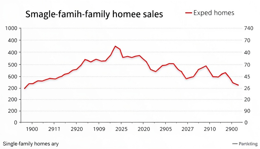 Houston housing market 2025 graph of single-family home sales trends.