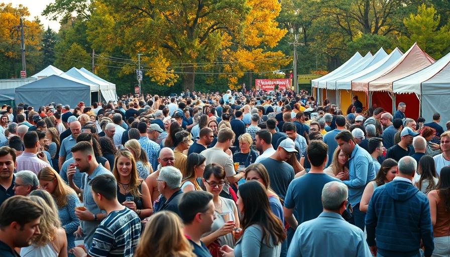 Austin community events festival with people enjoying food outdoors.