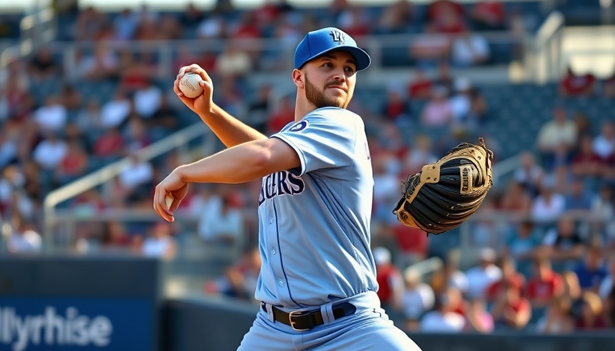 Round Rock Express player throwing baseball during 25th anniversary game.