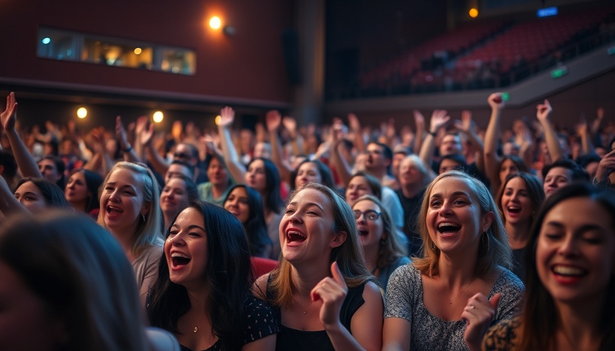 Austin community events: excited crowd in a theater setting.