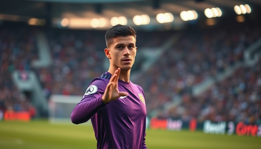MLS All-Star Game Austin player in purple jersey gestures on field.