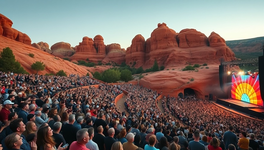 Crowd at vibrant amphitheater enjoying a live concert.