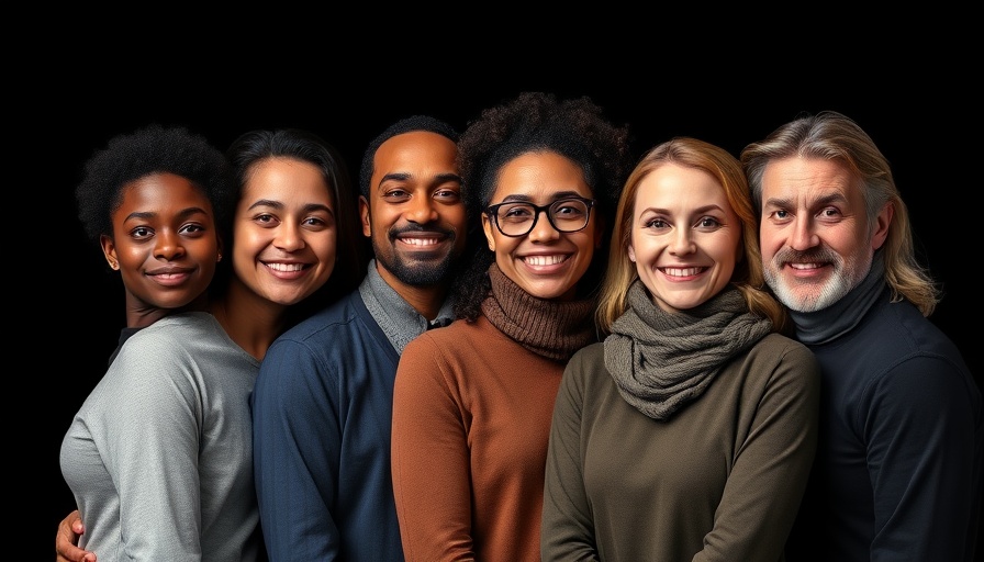 Diverse group portrait at Austin community events