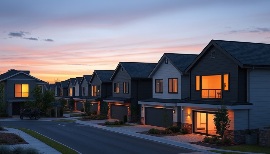 Modern houses in northwest Houston, sleek architecture at dusk.