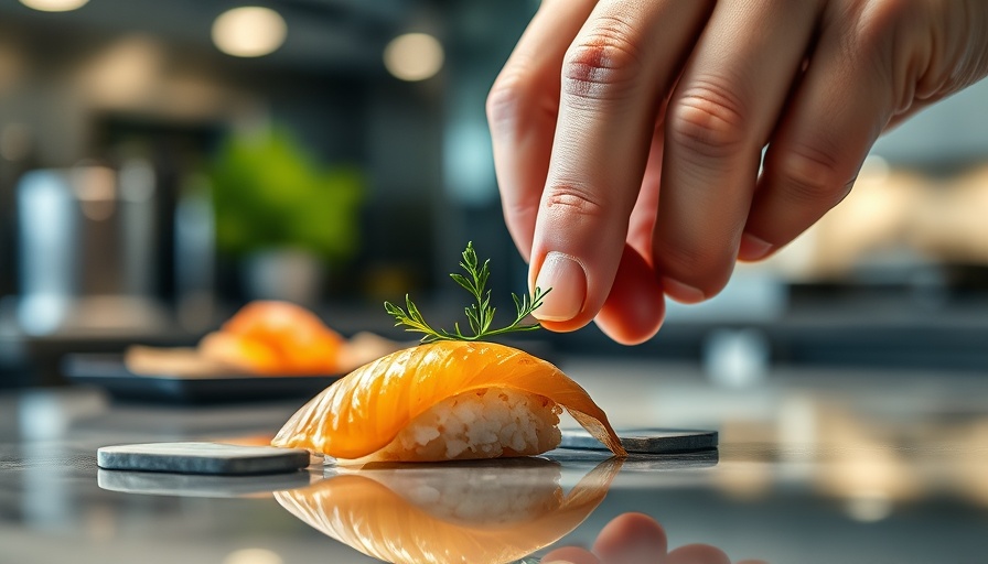 Gourmet sushi preparation at Austin restaurant openings