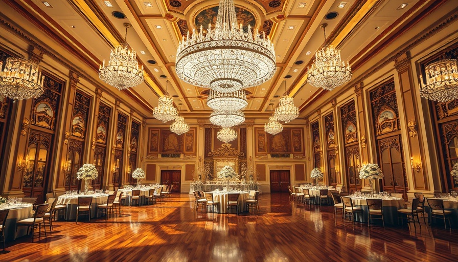 Luxury event venue in Magnolia Texas with opulent ballroom.
