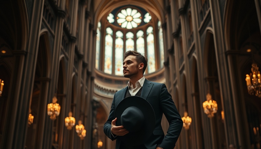 Austin Film Festival scene featuring elegant man in cathedral.