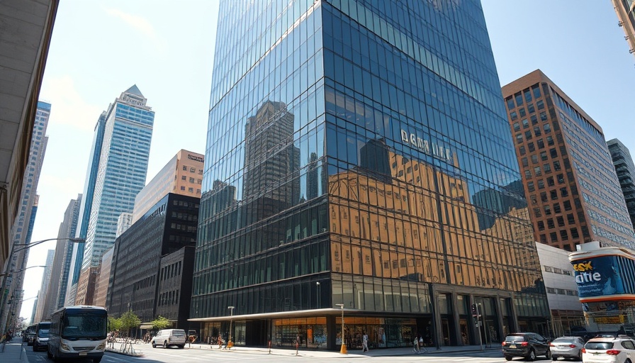 Contemporary Dallas office tower amid cityscape, reflecting 2025 trends.