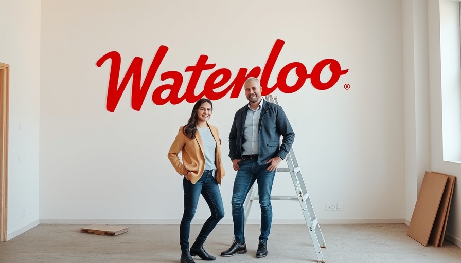 Waterloo Records new owners in Austin standing indoors by a sign.