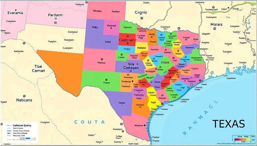 Texas Congressional Map Changes with detailed districts.