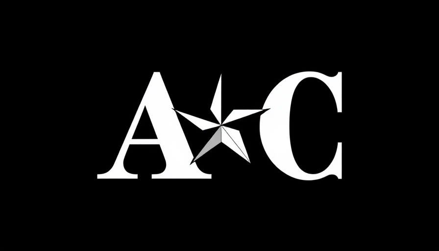 Black and white AC symbol with a central star.
