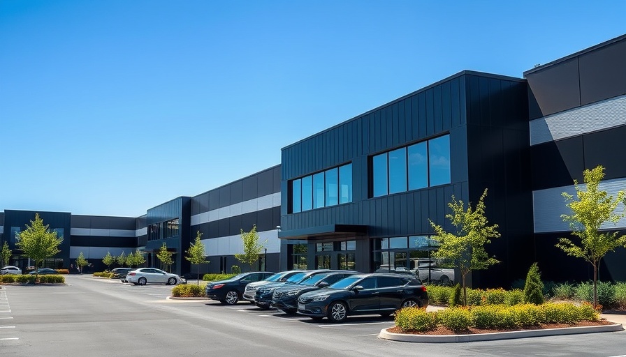 Modern industrial business park showcasing Texas real estate investment.