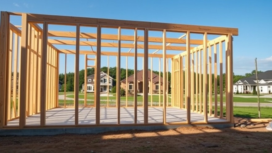 Framing phase of northwest Houston new homes in Montgomery, Texas with vibrant landscape.