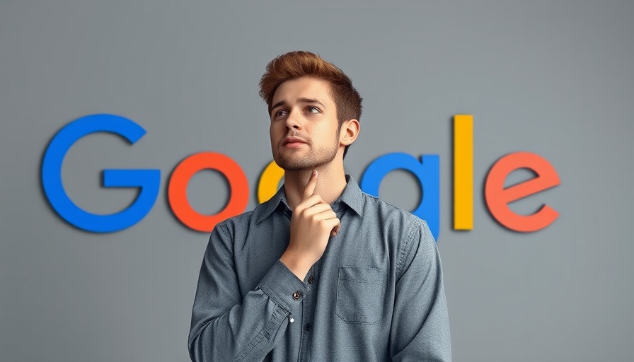 Thoughtful man considering Local SEO with Google logo