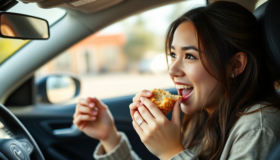 Young woman enjoying a meal, highlighting restaurant marketing.