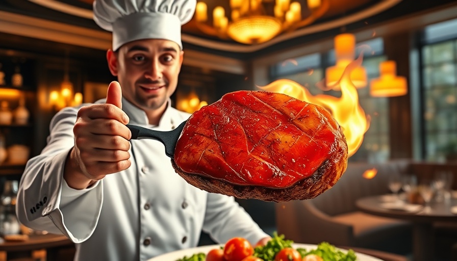 Video discussing food cost rules for restaurants with golden steak.
