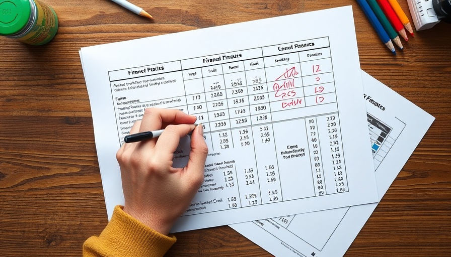 Hands annotating financial worksheet, restaurant marketing focus with colorful highlights.