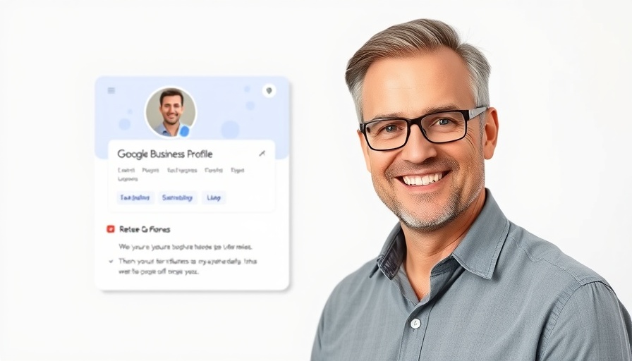 Google Business Profile Setup 2025 tutorial with smiling man.