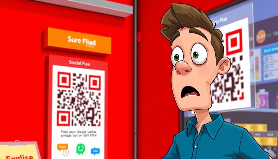 Google My Business digital storefront with surprised cartoon man.
