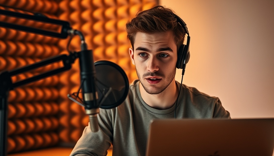 YouTube AI-Powered Hook Generator used by video creator recording podcast in studio