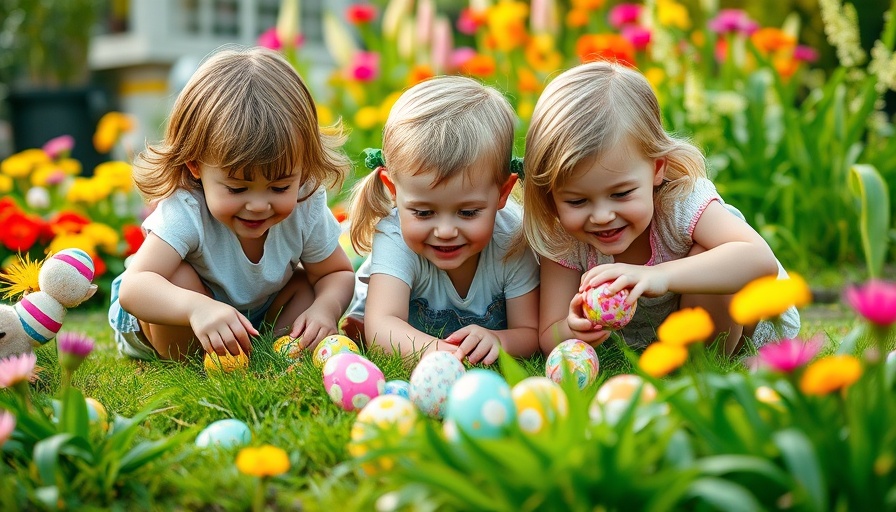 Children celebrating Easter at Chiswick garden.