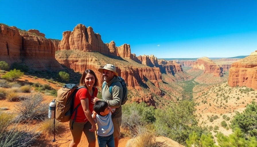 Family road trips exploring a scenic canyon landscape.