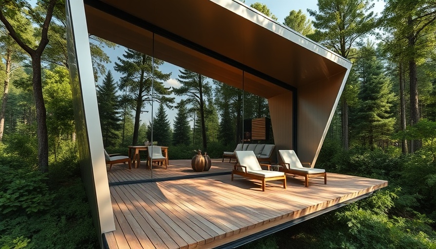 Contemporary mirror cabins glamping with forest reflection