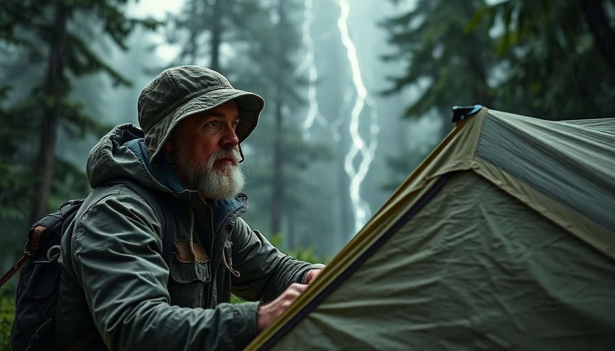 Glamping gear for stormy weather in the forest