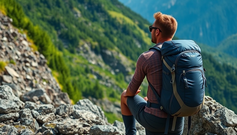 Outdoor enthusiast with Teton Sports Signal 65L backpack on rocky mountain.