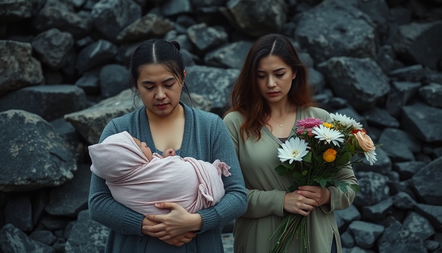 Scene from Jane Harper's The Survivors Netflix adaptation, characters in a rocky setting.
