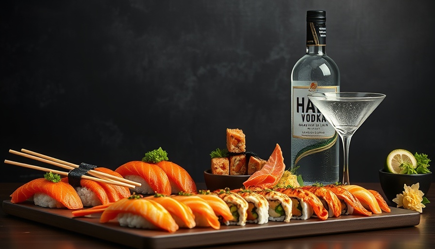 Rice Stirred & Served culinary experience with sushi and vodka.