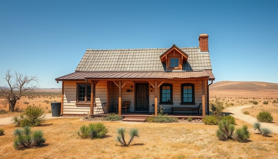 Rustic home ideal for a glamping experience in open countryside.