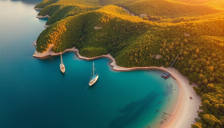 Aerial view of stunning Sydney coastline perfect for unique glamping experiences.