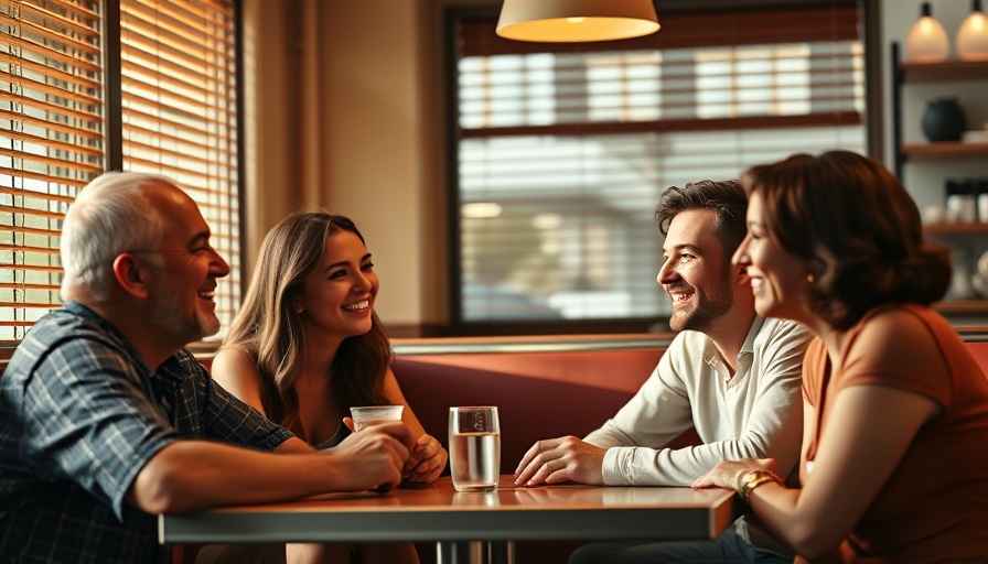 Group of four in a diner, chatting, Ted Lasso Season Four.