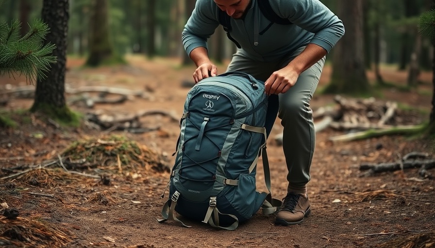 Outdoorsman configuring Osprey Talon Pro 40 backpack.