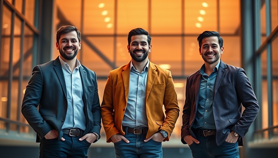 Three confident men at Watermans Sydney Harbour indoors