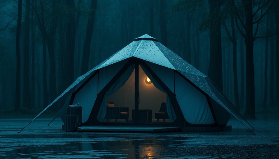 Innovative glamping tent durable in rain, ideal glamping gear.