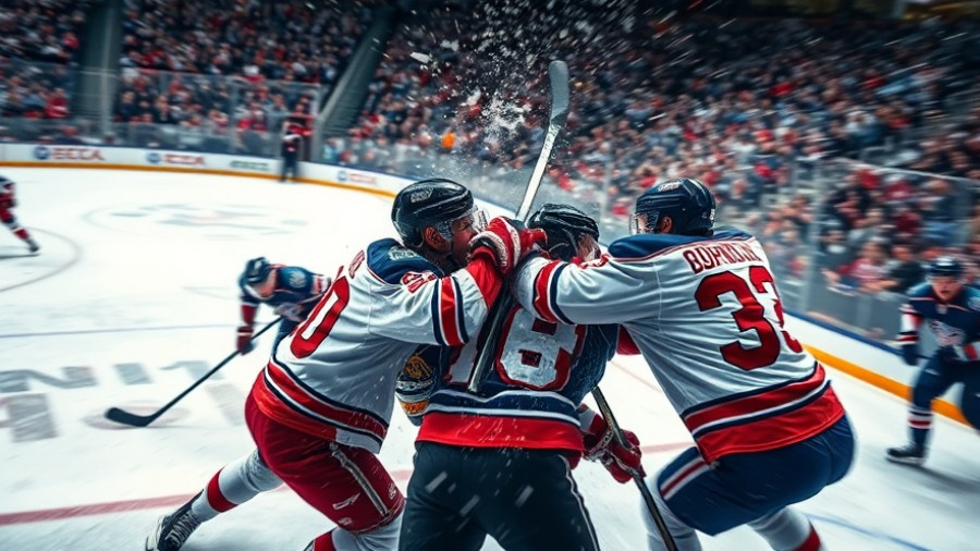 Utah Mammoth home opener intense ice hockey clash, vibrant arena.