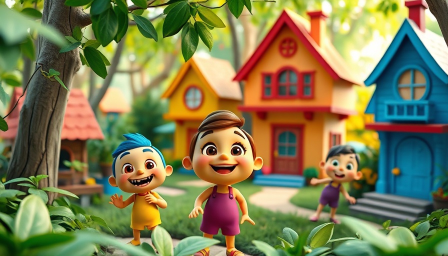 Colorful cartoon characters in a forest - new film releases July 18.
