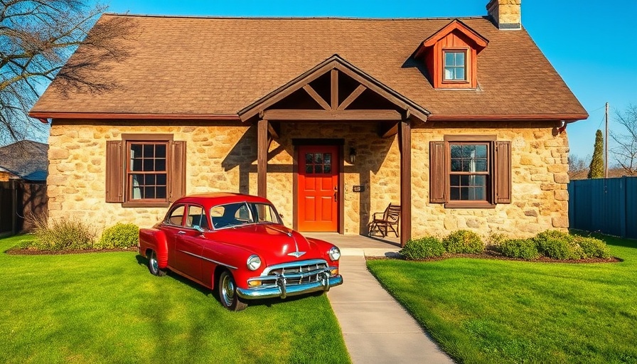 Charming rustic house and vintage car celebrating diversity in Utah.