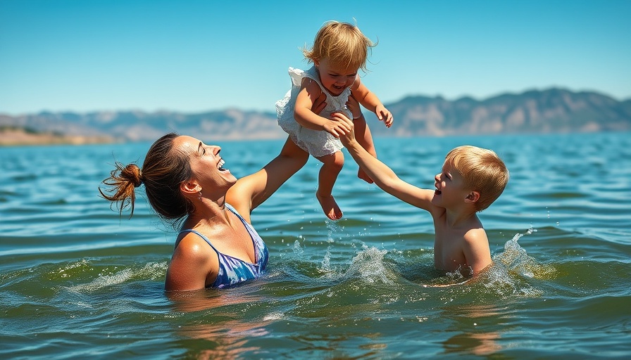 Family enjoying recreation at Utah Lake, impacting local economy.