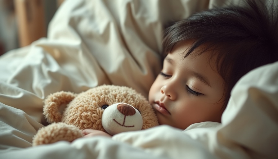 Back-to-School Bedtime Routines: Child sleeping with teddy bear.
