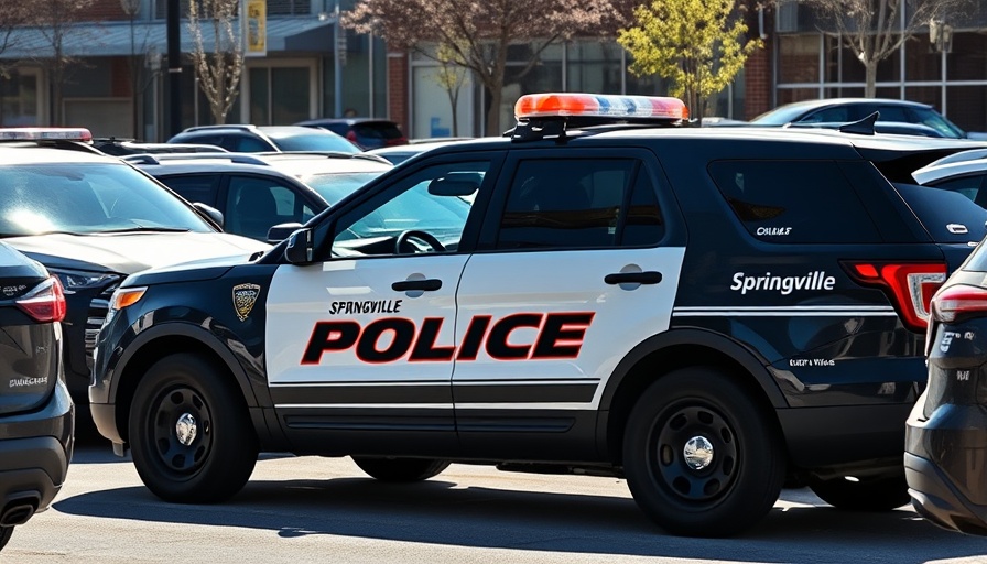Springville police SUV in sunny urban setting