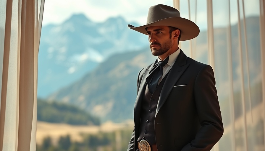 Cowboy in suit reflecting Utah film industry growth.