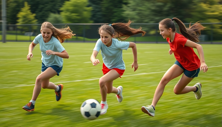 Utah all-girls high school flag football league match under sunny skies.
